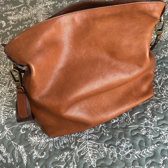 Fossil American vintage Brown Leather Shoulder bag - Picture 3 of 8